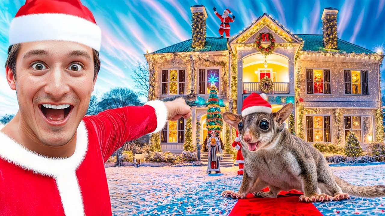 DECORÉ LA MANSION DE MI MASCOTA DE NAVIDAD !!