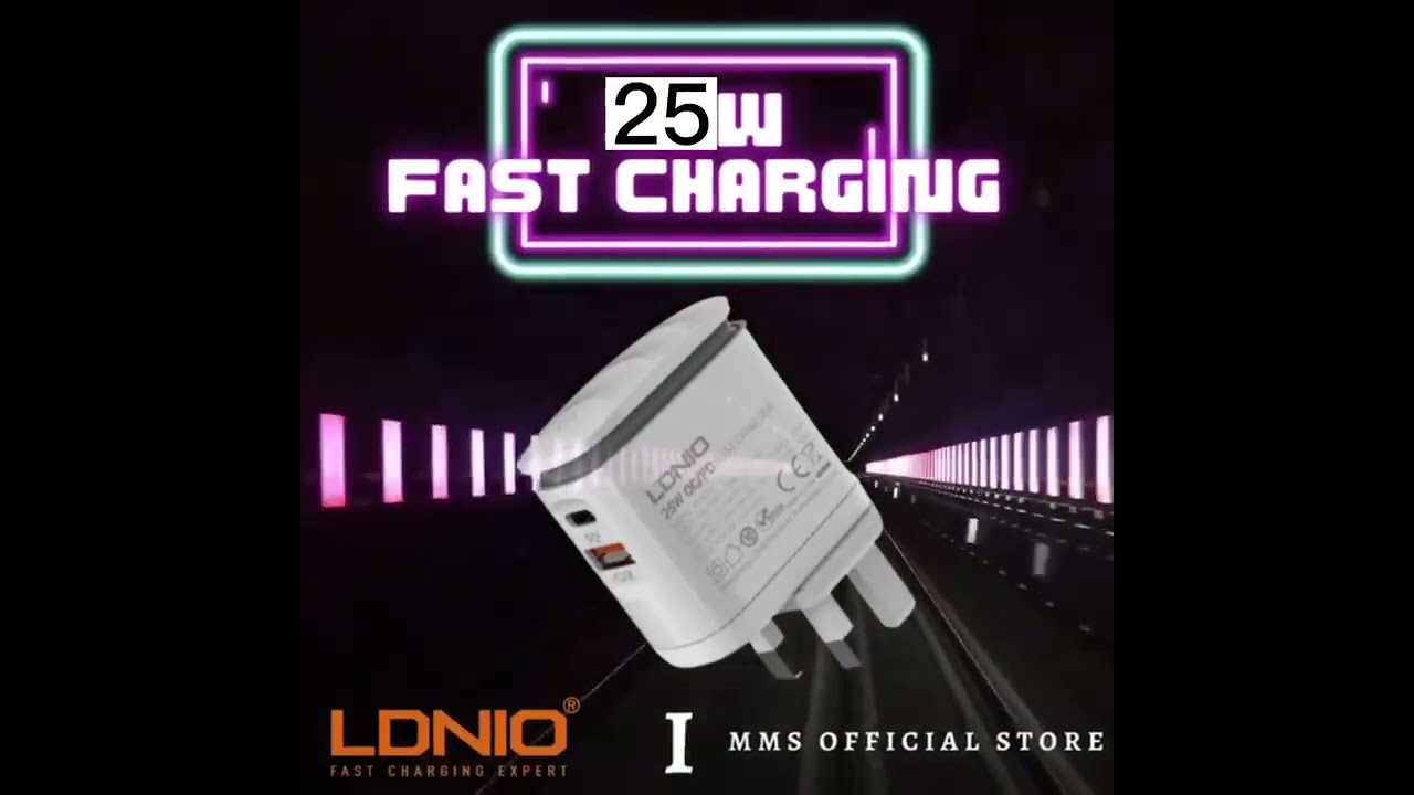 LDNIO Charger A2423C Fast Charger Adapter PD + QC3.0 Type-C Fast Charging Charger 22W Power LED Lamp