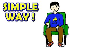 How to draw someone sitting in a chair front view simple way | Easy Drawing Ideas For Beginners