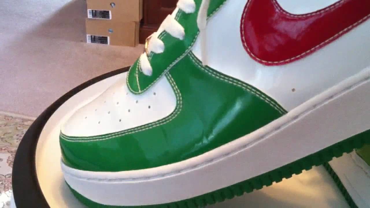 red and green air force ones