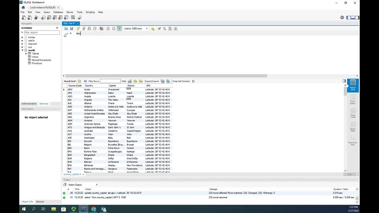 Changing a tables structure in MySQL YouTube