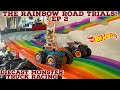 MARIO KART RACING - RAINBOW ROAD TRIALS - EP 2 - DIECAST HOT WHEELS MONSTER TRUCK RACING