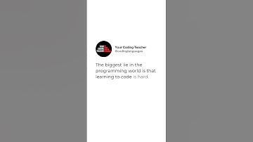 The biggest lie in the programming world is that learning to code is hard.