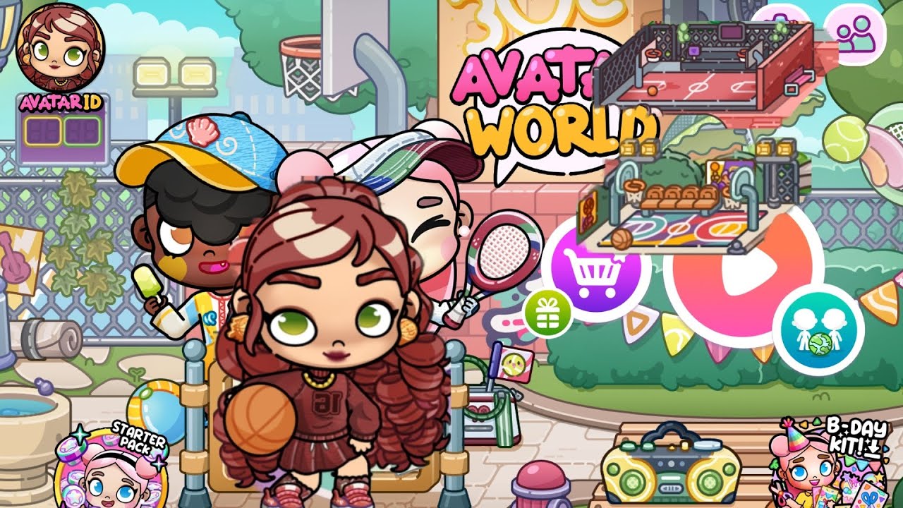 Я граю аватар ворлд і я пішла грати баскетбол в дві локації 