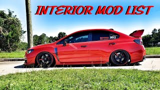 2017 WRX Interior Mod List Tour