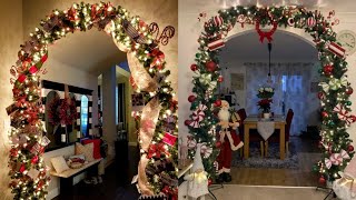 Christmas door decorations ideas//Christmas main door porch decorating ideas2024