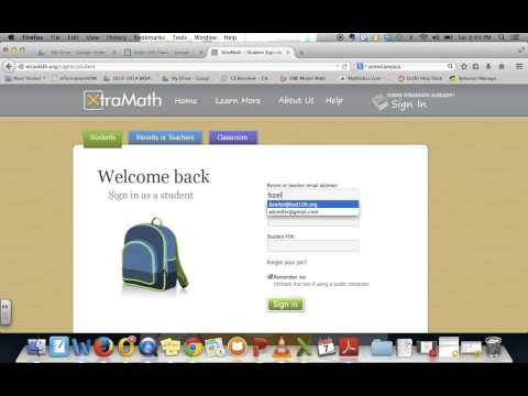 How to login to extra math