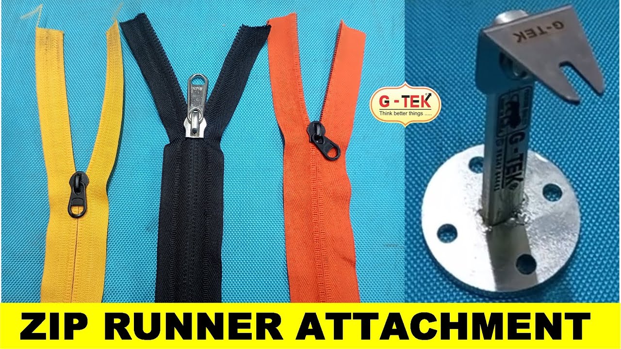 चैन में रनर कैसे लगाये ? , Zip Runner attachment sewing fashion 