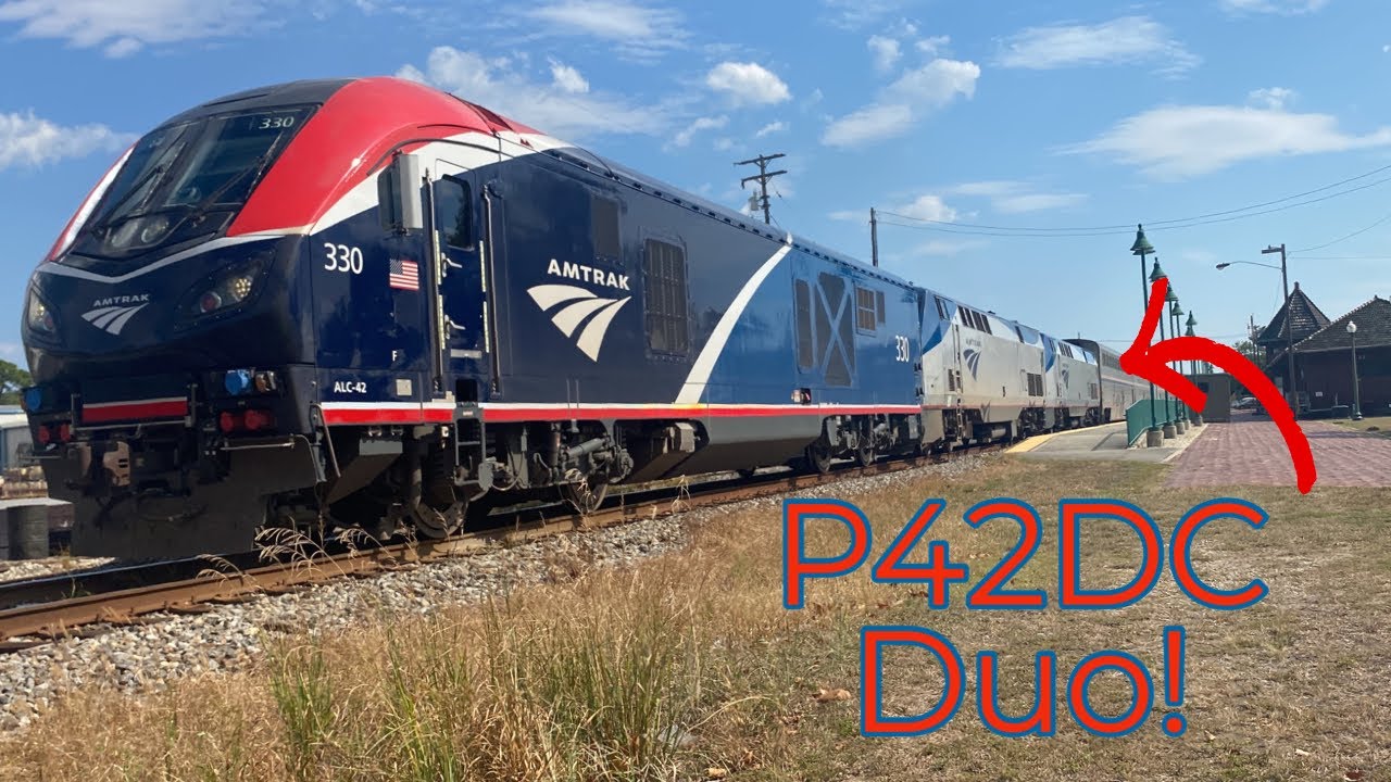 Catching the northbound with three locomotives! 2 P42s! - YouTube