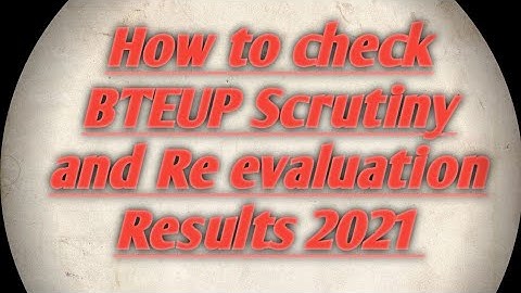 BTE Result 2021 odd semester out how to check result