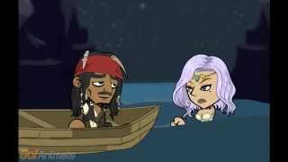 Cartoon Pirate Looking For Treasure