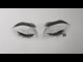 تعلم رسم عين مغلقة للمبتدئين|how to draw closed eyes