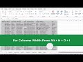 How to adjust columns and rows in seconds (Urdu)