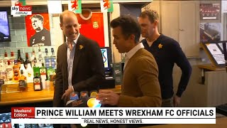 ‘Great honour for the club’: Prince William visits Wrexham FC