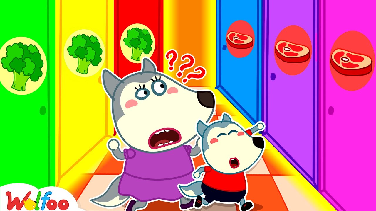 Fast Food or Veggies?! 100 MYSTERY DOOR | Wolfoo Learns Healthy Habits For Kids | Wolfoo Family