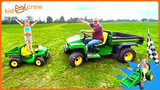 Farming race with gator, tractor, truck, ATV, forklifts, and chickens. Educational | Kid Crew by Kid Crew 2,360,586 views 8 months ago 7 minutes, 18 seconds
