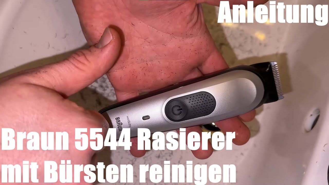 Braun Series 5 wet und dry Rasierer mit Bürsten reinigen (trocken  Reinigung) Anleitung 