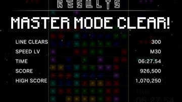 so i beat master mode (Tetris Effect: Connected)