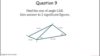 Sine and Cosine Rule questions with answers - Melissa Maths