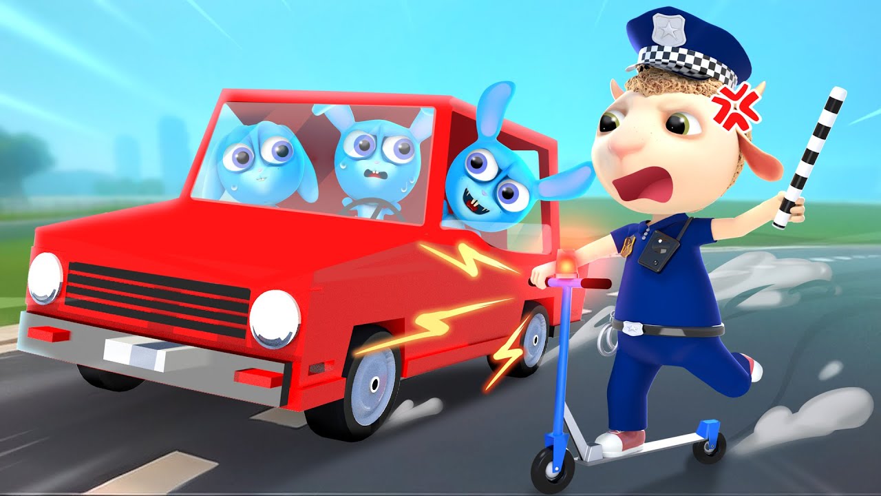 Police Officer Chasing Sly Rabbits | Funny Cartoon for Kids | Rabbits ...