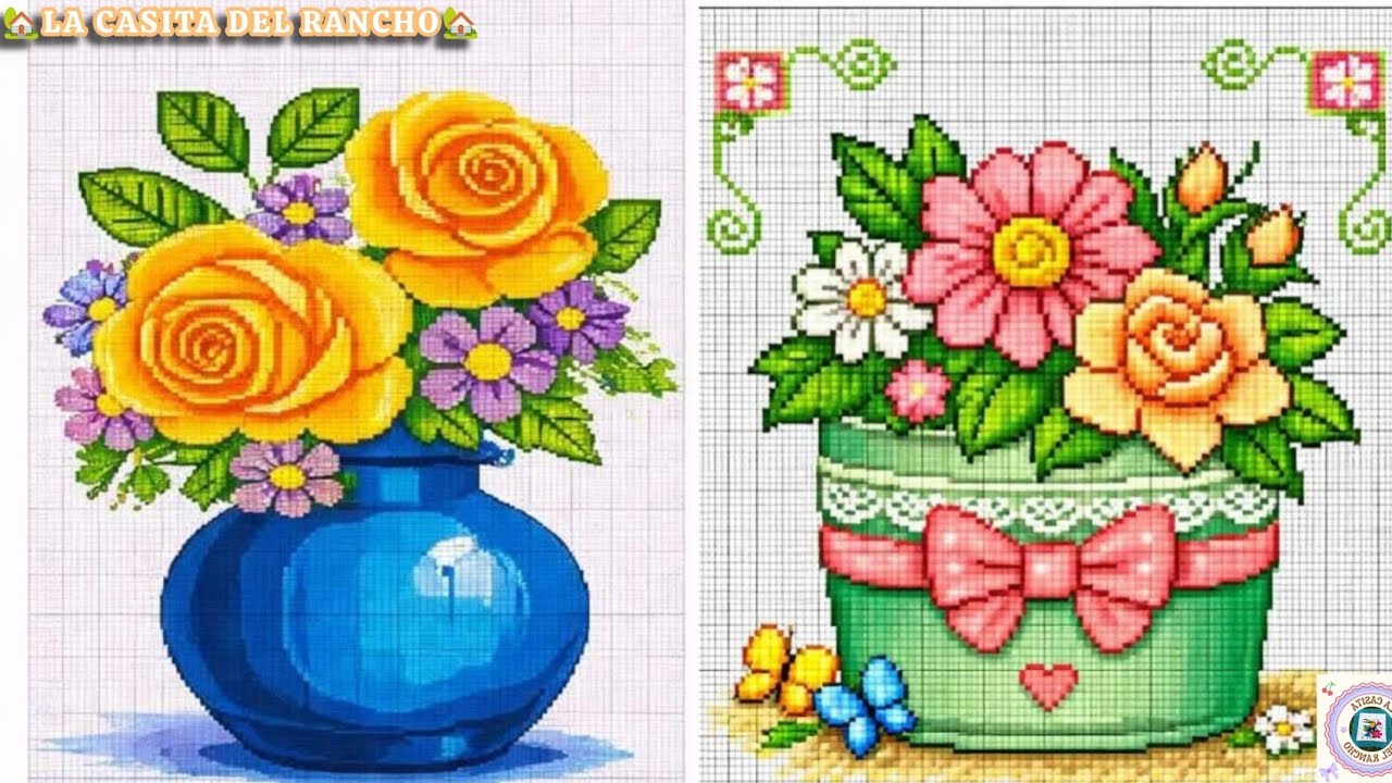 🏡🪡🌺🌻 ПРЕКРАСНЫЕ СХЕМЫ ДЛЯ ВЫШИВКИ КРЕСТОМ 🪡🪡🏡