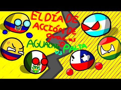 Aguacate vs Palta y un día de acción de Gracias #countryballs #aguacate