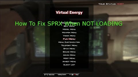 How To Fix SPRX When Not Loading The Menu