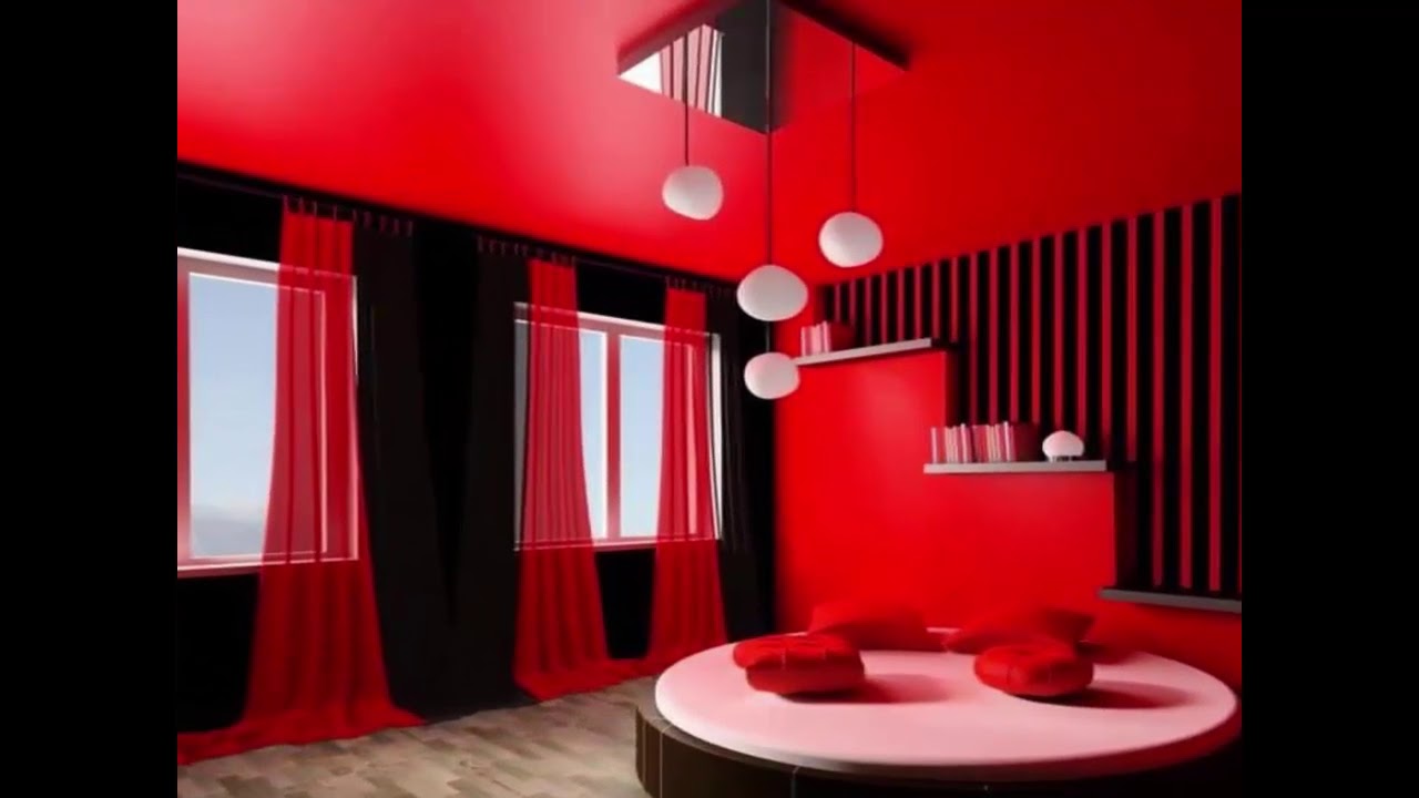 Ideas De Dormitorio Rojo Y Negro - YouTube