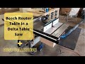 Installing the Bosch RA1181 Router Table in a Delta 36-725 Table Saw – Plus Dust Collection