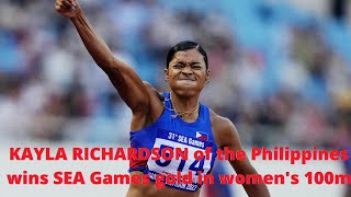 Kayla Richardson of the Philippines wins SEA Games gold in 100m