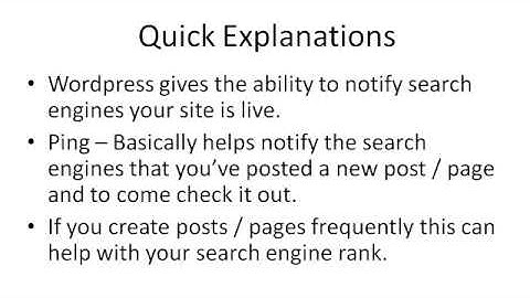 How to Launch Your Wordpress Site to Search Engines (Ping Settings)