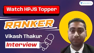 TOPPER TALK| CIVIL JUDGE OF HIMACHAL PRADESH |HPJS RANKER | VIKASH THAKUR | INTERVIEW BY ANIL KHANNA