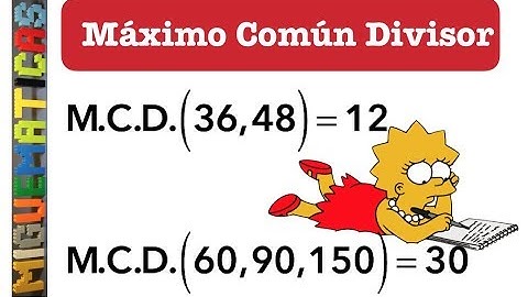 MCD Máximo Común Divisor