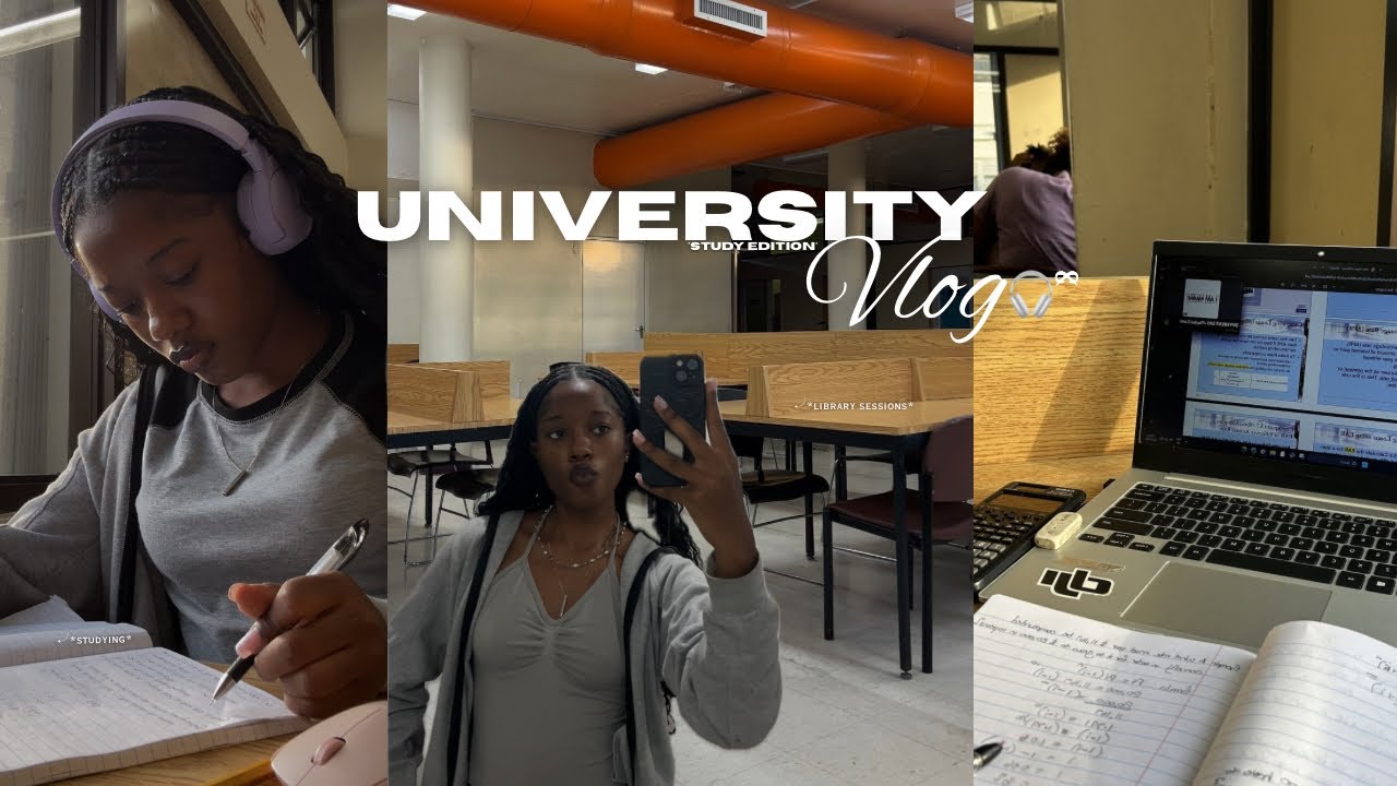 Notes Cramming Finals Week Vlog📓productive study day, note-taking & cramming for exams ...
