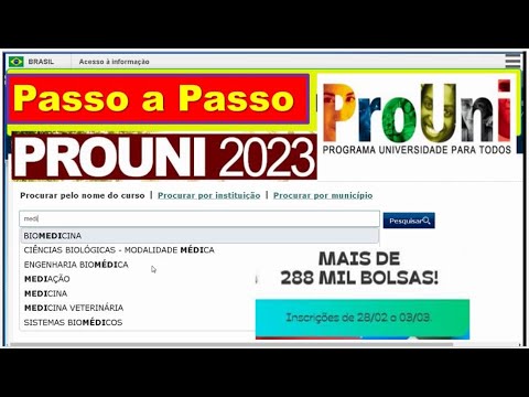 Prouni | Como se Inscrever no Prouni 2023 | Passo a Passo Como usar a ...