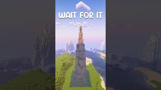 HUGEST Lava Tower in Minecraft #shorts