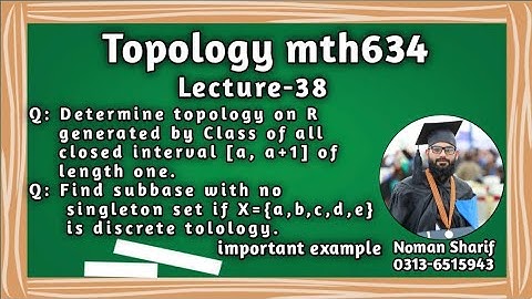 how to find sub-base from topology | mth634 short lectures