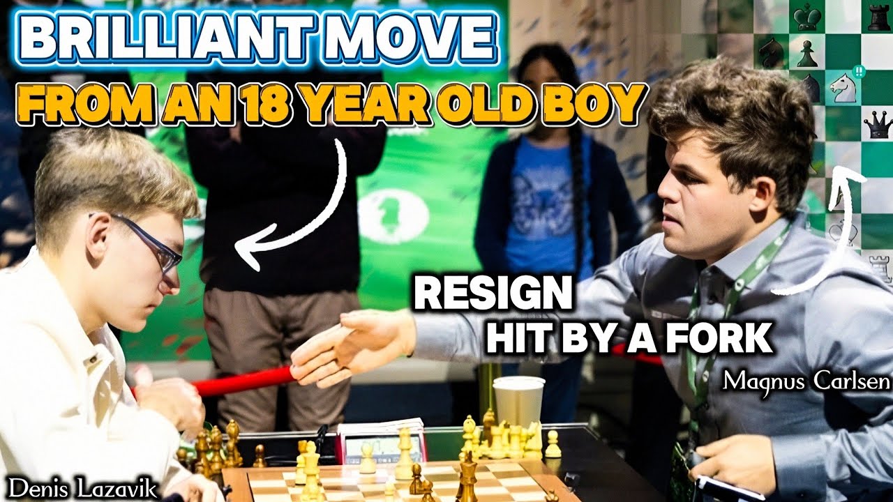 Denis Lazavik VS Magnus Carlsen || Fide World Rapid 2024, Round 5