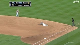 ATL@NYM: Duda lays out, tosses to Torres for the out