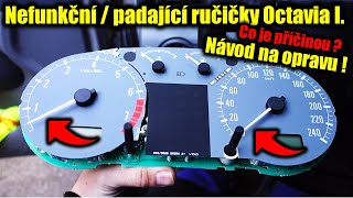 Velice častá závada Octavia I - padající/nefunkční ručičky budíků | Jak opravit ?