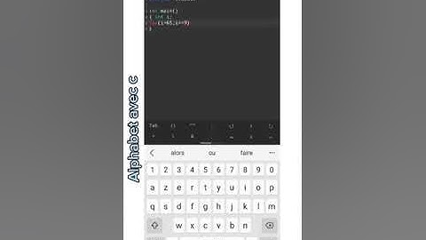 Comment ecrire les Alphabet avec le langage c