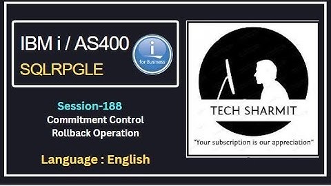 Rollback operation in  Commitment Control in SQLRPGLE | Commitment Control in DB2  |  Commit Options