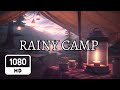 Sleep in the tent on a rainy camp day in the mountains  rain thunder nature sounds  white noise