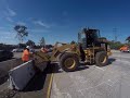 Freeway closed to remove K Rail, Me on Loader