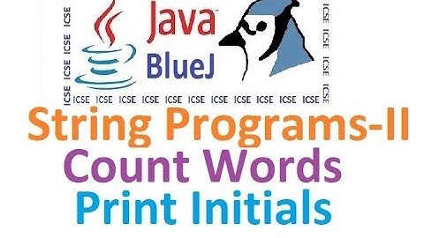 #31 Java Program to count the number of words and print only initials of a given name