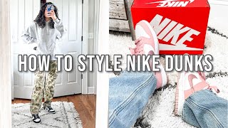 pink velvet dunks outfit ideas