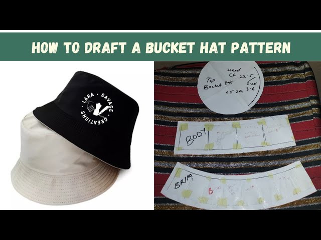 Drawing tutorial chart Bucket hat for women