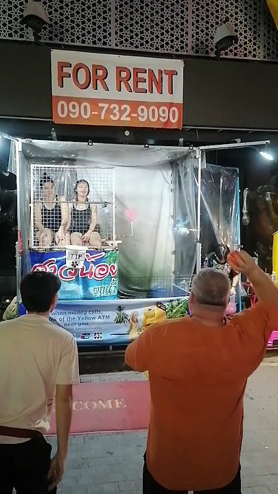 Pattaya Dunk Tank Girls Falling In Cold Water Game #shorts