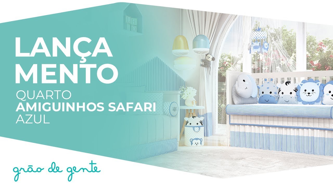 Quarto de Bebê Amiguinhos Safári Azul - Grão de Gente gravidez medicina