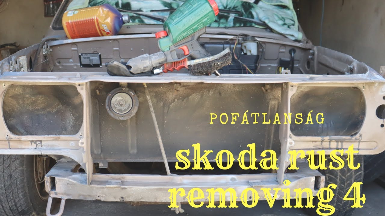 skoda 120 rust removing 4 pofátlanság #skoda#rust - YouTube